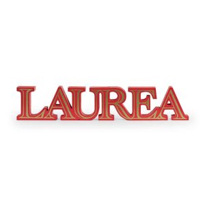 Scritta "Laurea" Colore Rosso e Oro Misura L62xP3xH12 cm.