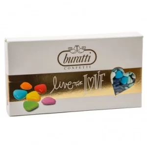 Confetti Cioccolato Cuore Sfumati Azzurro 1 Kg. BURATTI