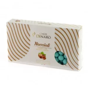 Confetti Nocciola e Cioccolato Azzurro 1 Kg. DENARO